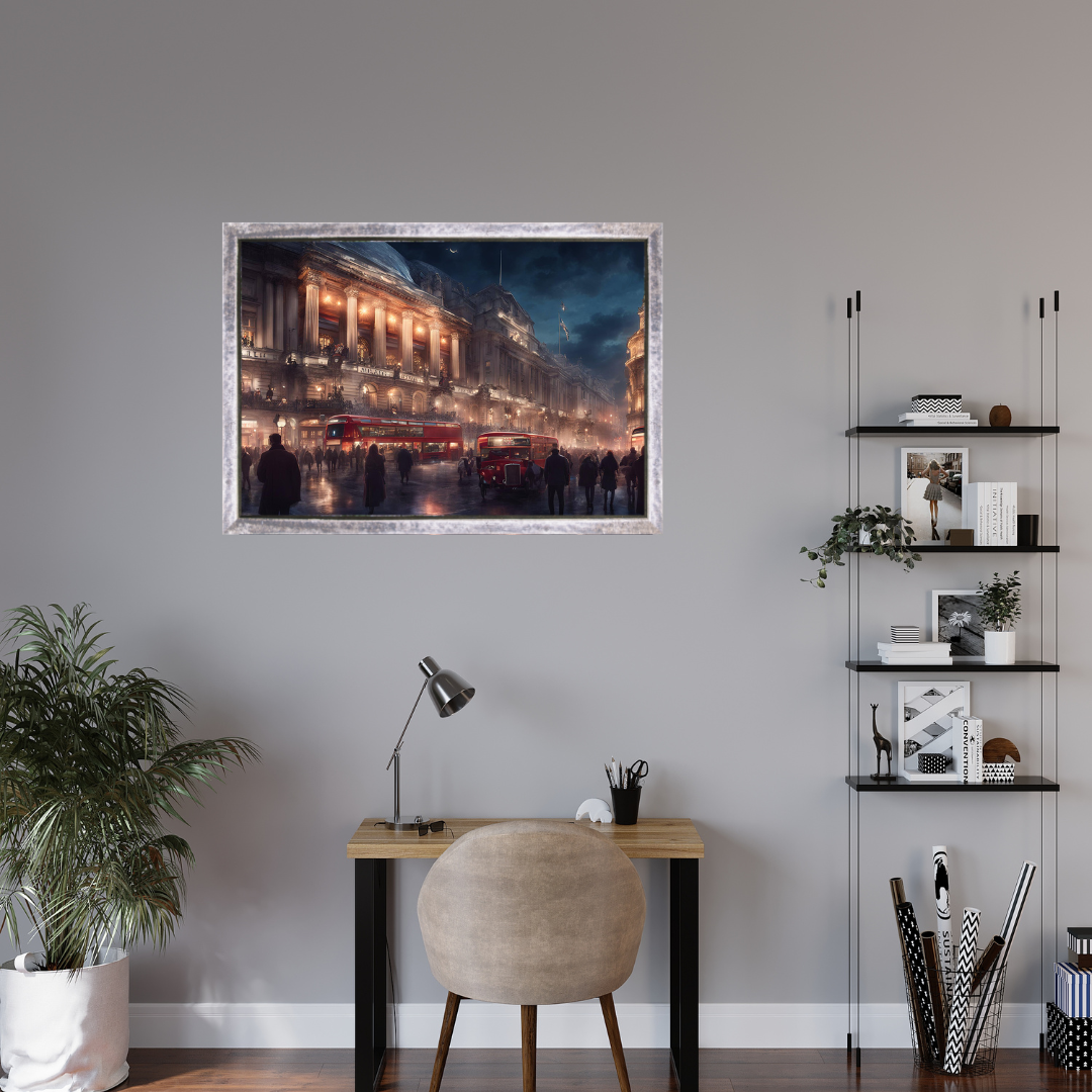 Red Routes of London Cityscape Digital Wall Art Prints