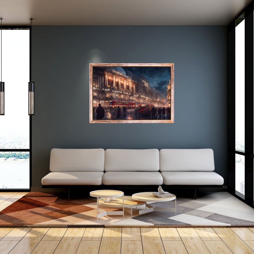 Red Routes of London Cityscape Digital Wall Art Prints