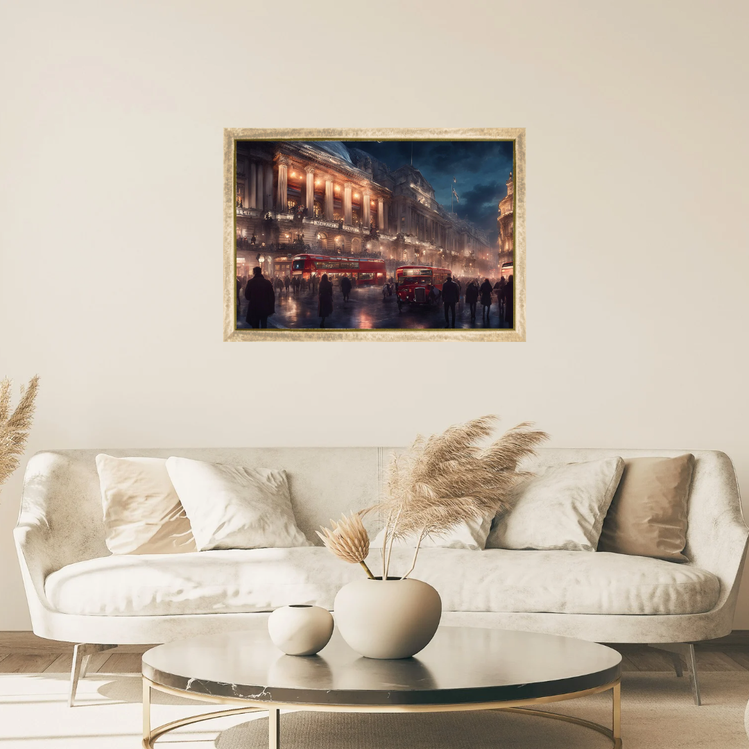 Red Routes of London Cityscape Digital Wall Art Prints