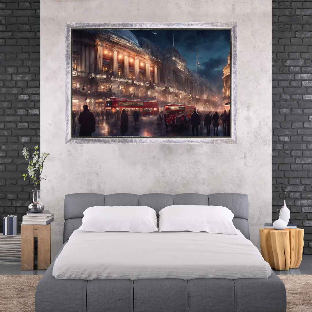 Red Routes of London Cityscape Digital Wall Art Prints