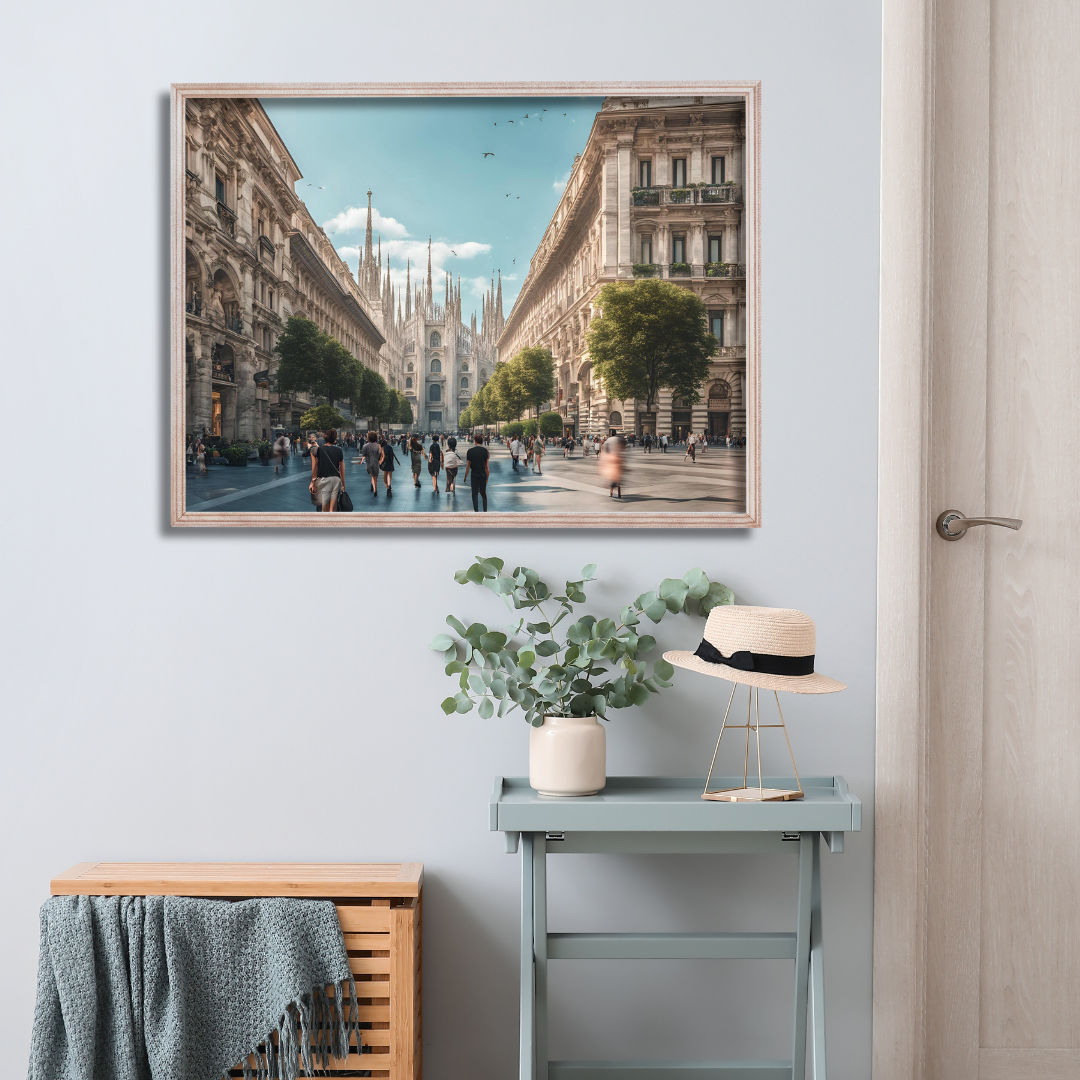 Duomo of Milan Cityscape Digital Wall Art Prints