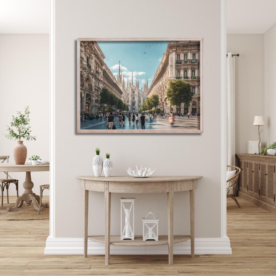 Duomo of Milan Cityscape Digital Wall Art Prints