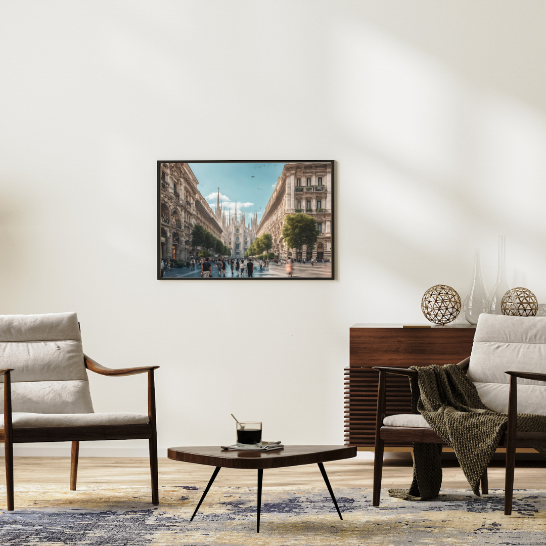 Duomo of Milan Cityscape Digital Wall Art Prints