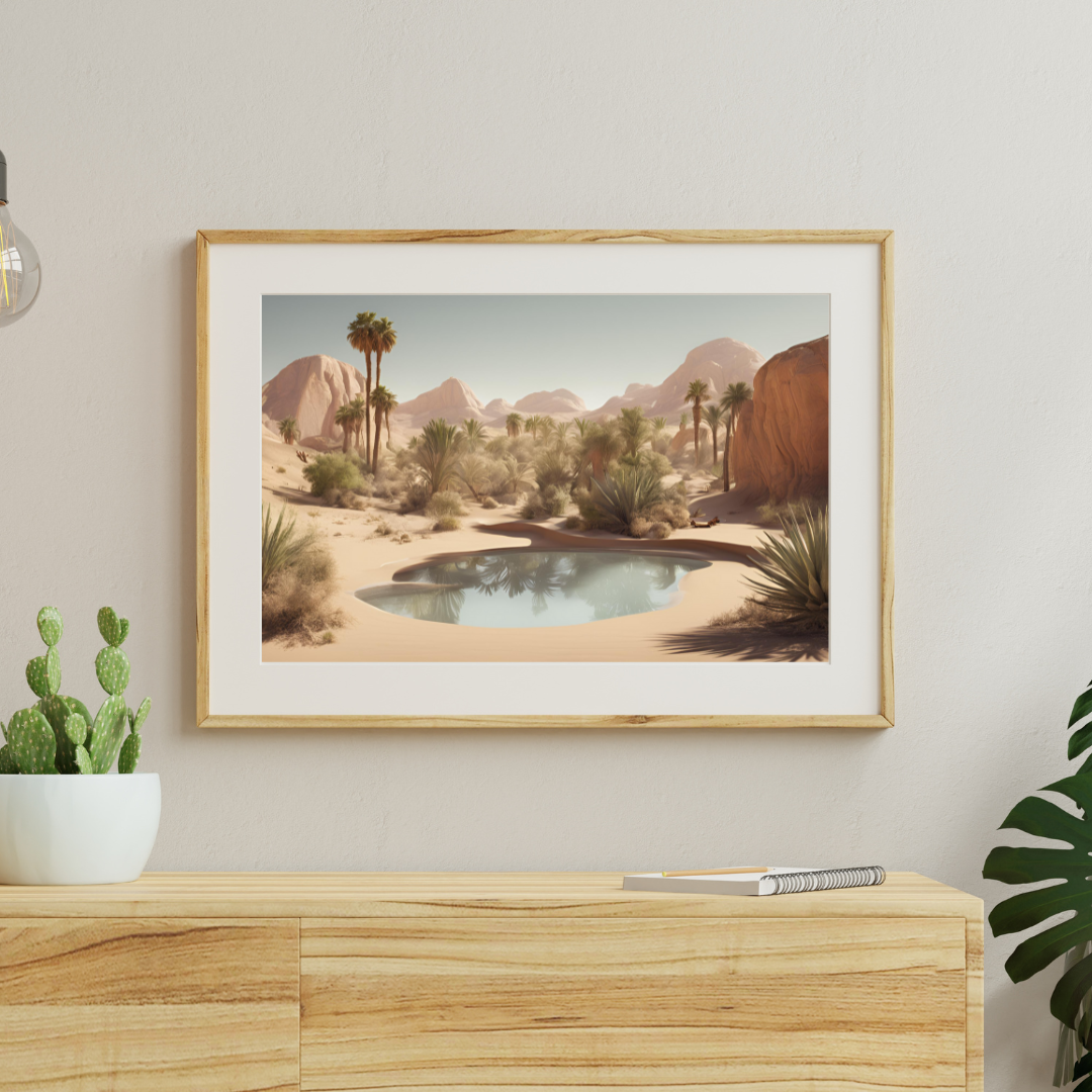 Mystic Oasis Landscape Digital Wall Art Prints