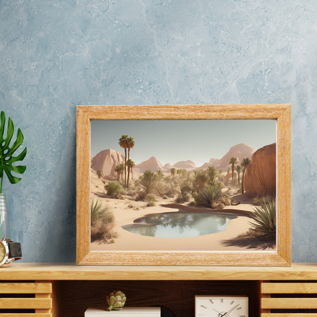 Mystic Oasis Landscape Digital Wall Art Prints