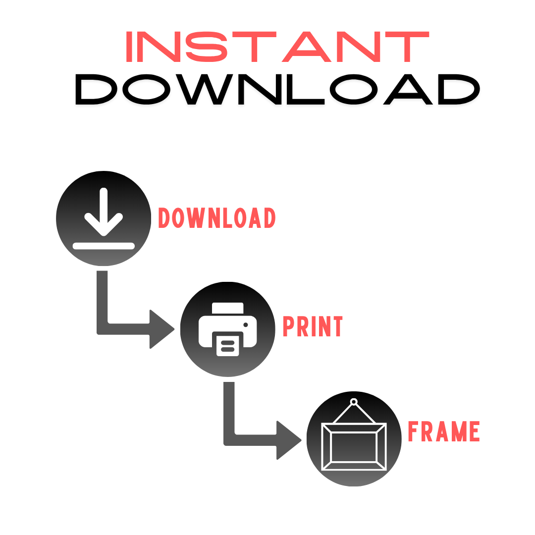 How to download your digital wall art instantly after purchase.