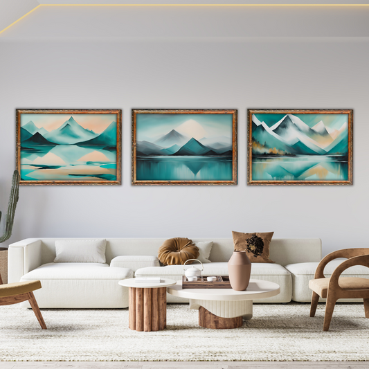 Abstract Mountain-Lake Digital Wall Art Prints