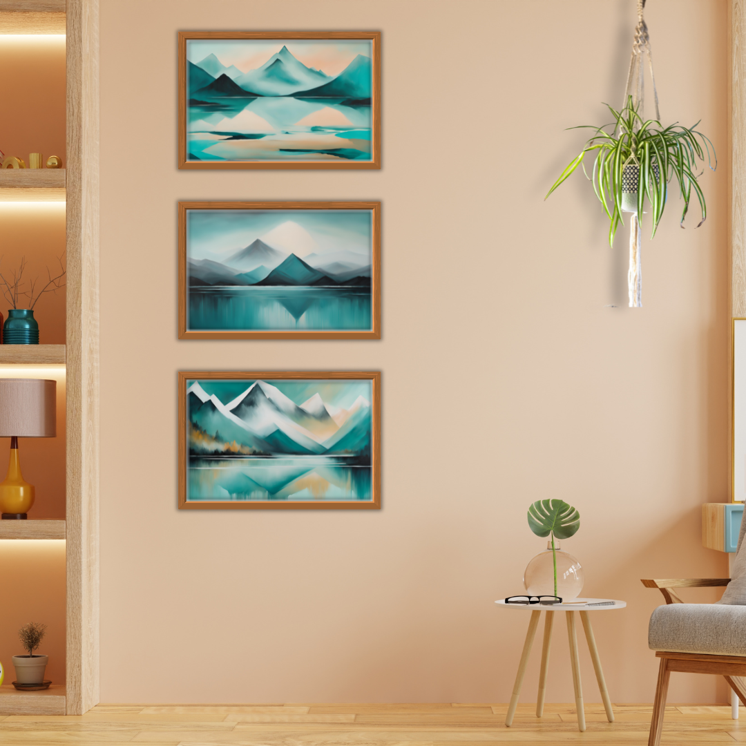 Abstract Mountain-Lake Digital Wall Art Prints