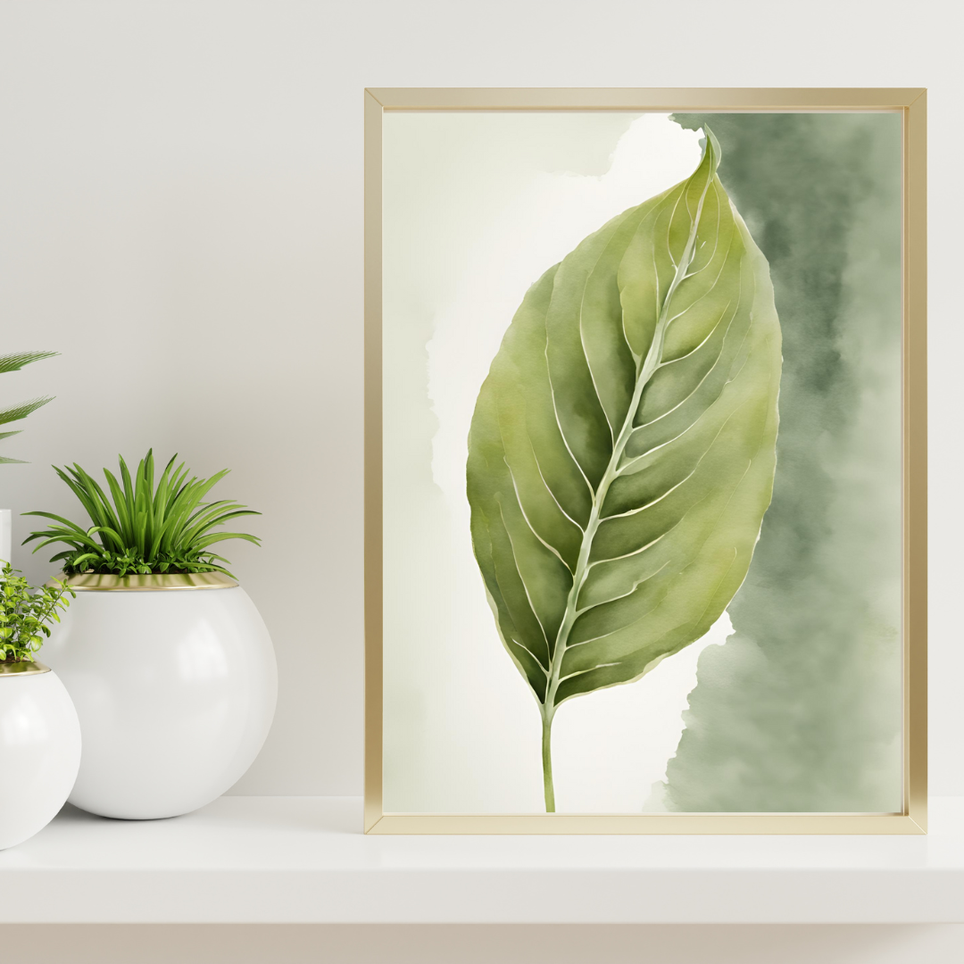 Botanic Leaf Digital Wall Art Prints