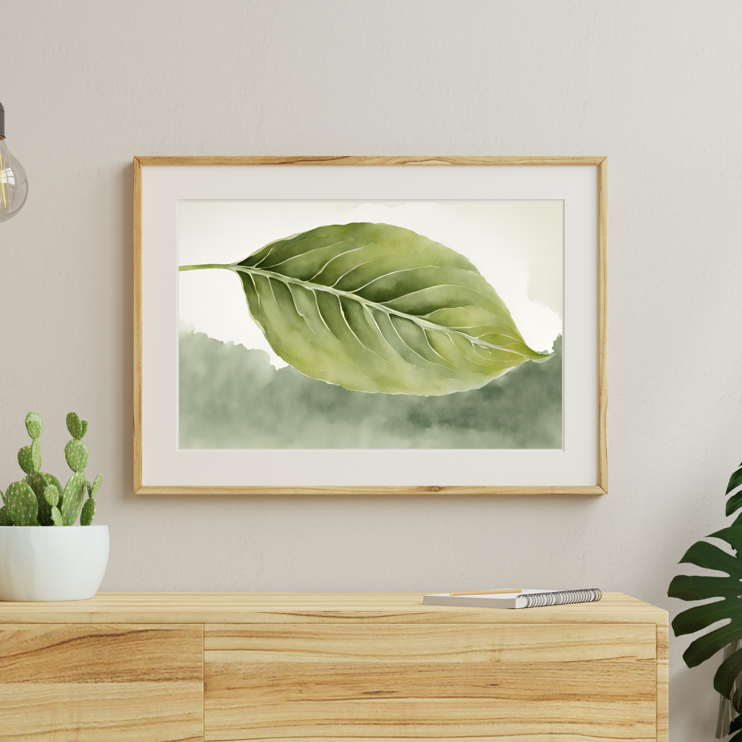 Botanic Leaf Digital Wall Art Prints