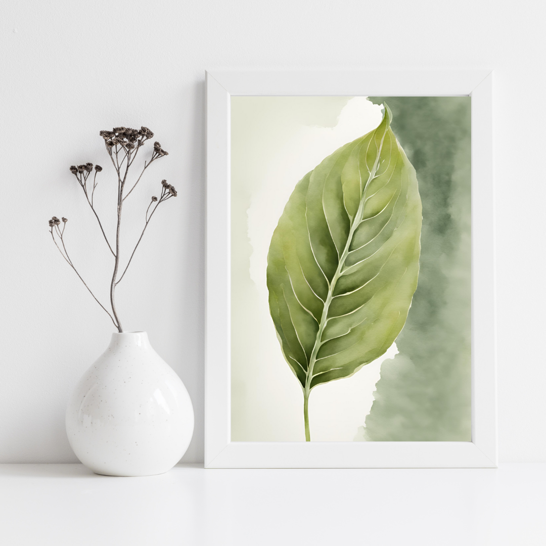 Botanic Leaf Digital Wall Art Prints