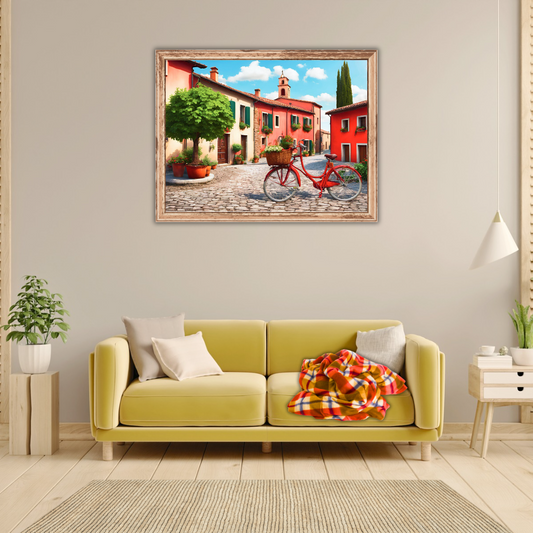 Sunlit Stones of Italy Cityscape Digital Wall Art Prints