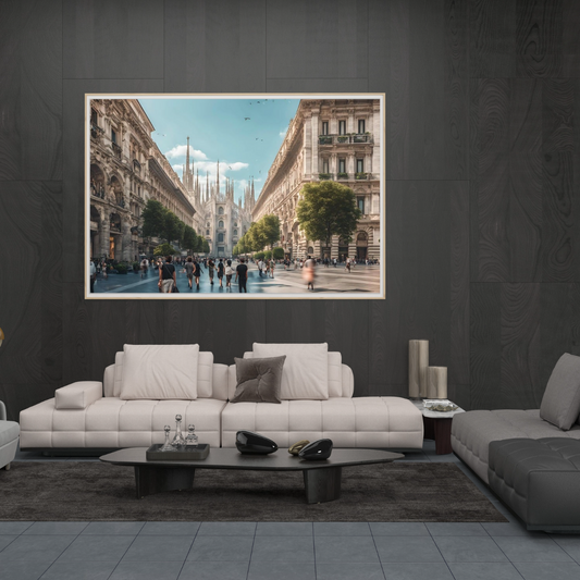 Duomo of Milan Cityscape Digital Wall Art Prints